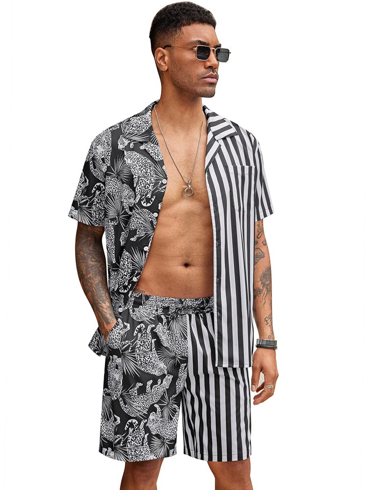 Hawaiian Splicing Beach Shirt Set (US Only) - Image 2