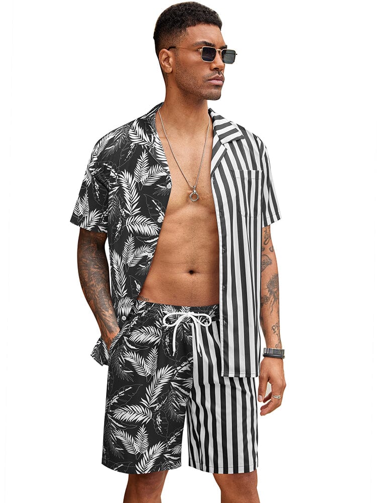 Hawaiian Splicing Beach Shirt Set (US Only) - Image 4