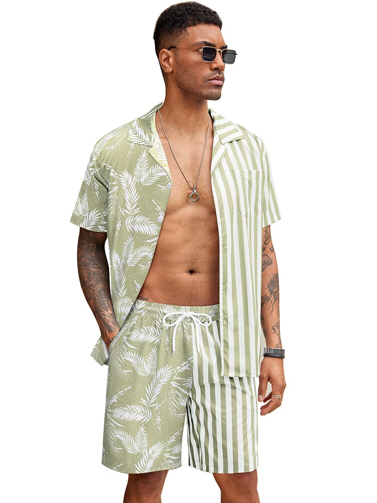 Hawaiian Splicing Beach Shirt Set (US Only) - Image 5