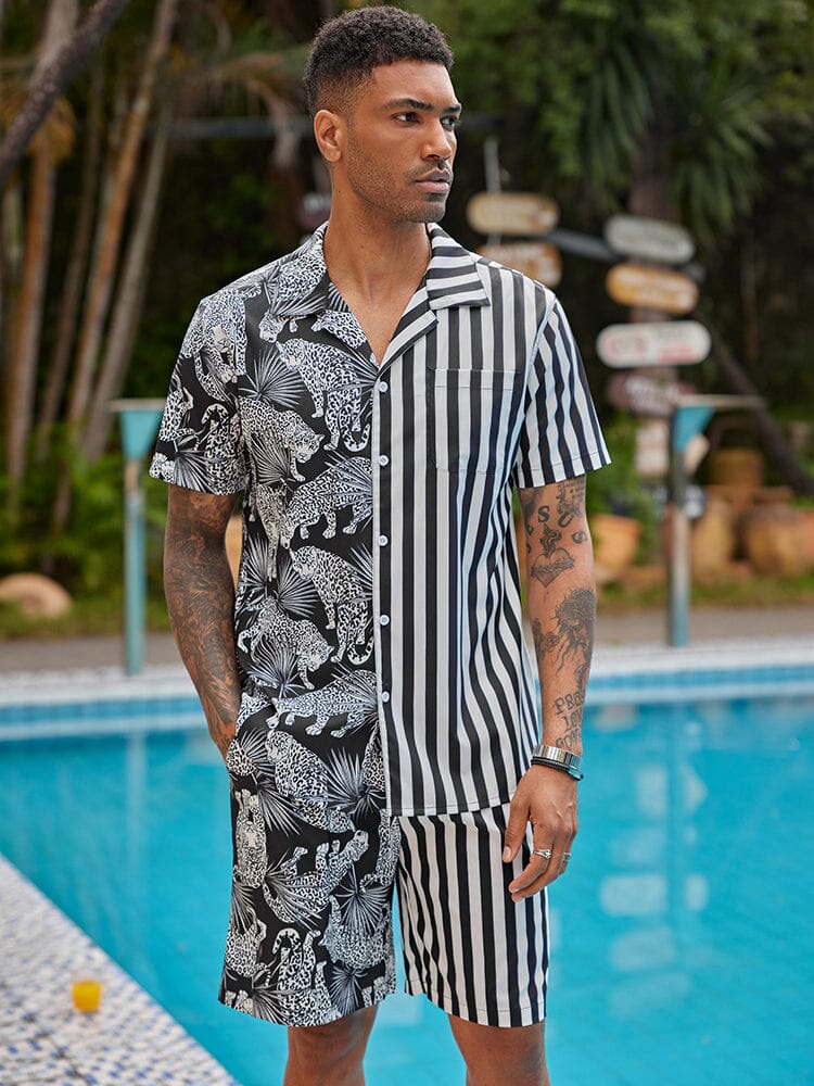 Hawaiian Splicing Beach Shirt Set (US Only) - Image 8