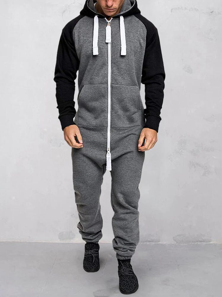 Hooded Fleece Solid Color Jumpsuit (Live Only) - Image 7