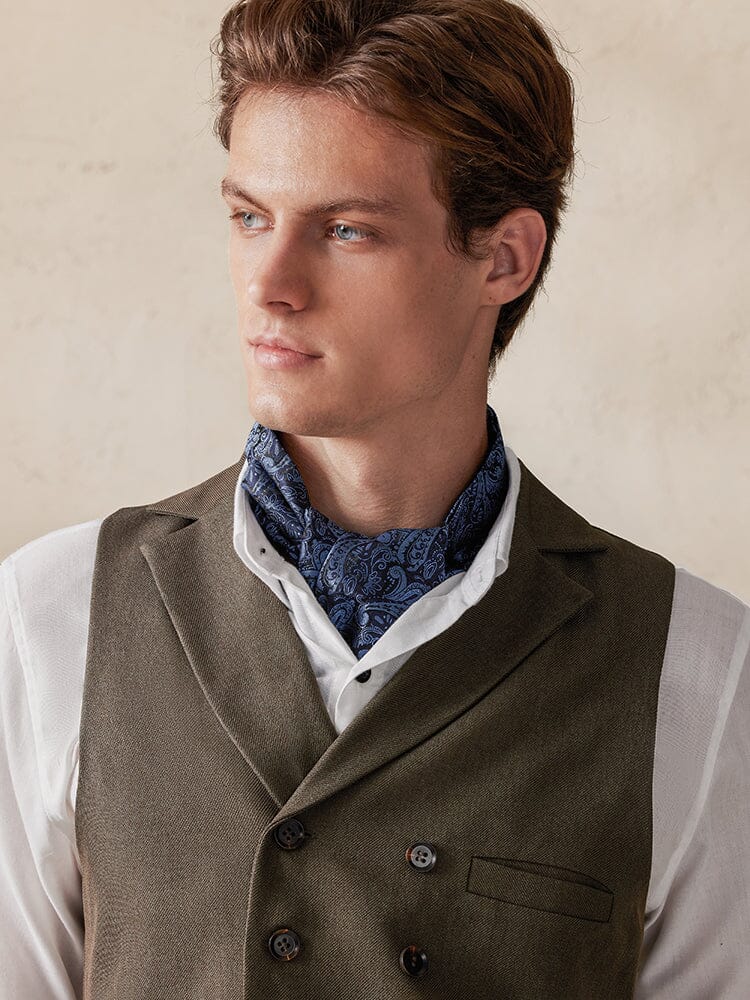 Jacquard Paisley Ascot Tie - Image 2