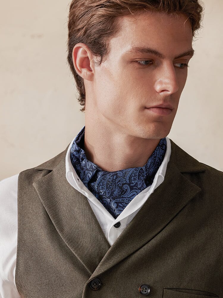 Jacquard Paisley Ascot Tie - Image 3