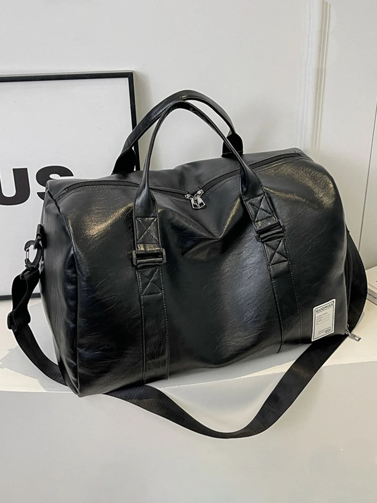 Large Capacity PU Leather Travel Bag - Image 2