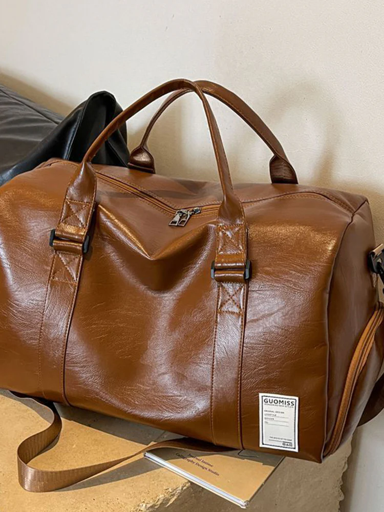 Large Capacity PU Leather Travel Bag - Image 7