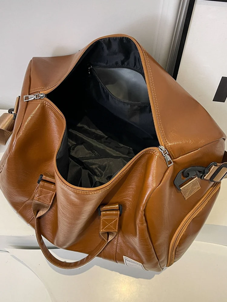 Large Capacity PU Leather Travel Bag - Image 8