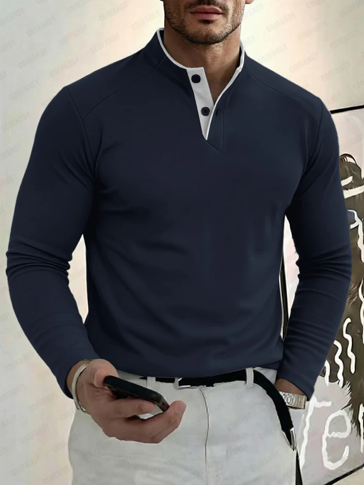 Layering Essential Contrast Placket Shirt - Image 2