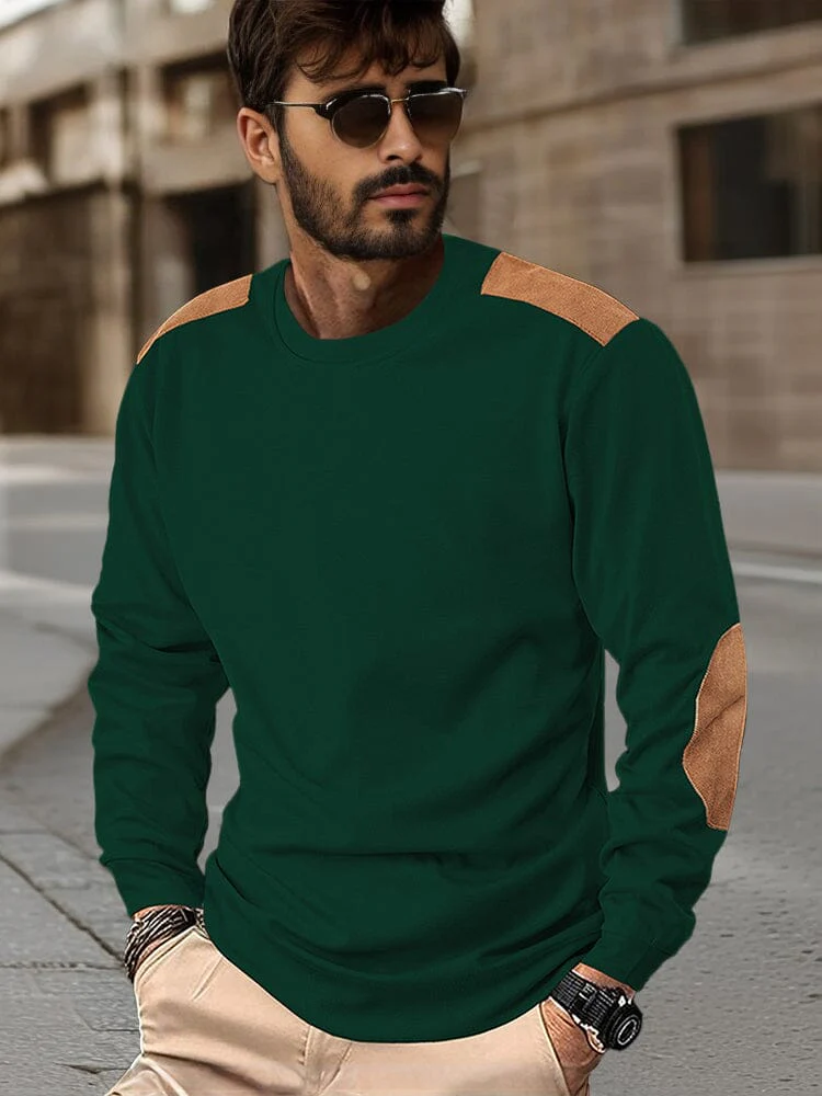 Leisure Colorblock Patchwork Sweatshirt