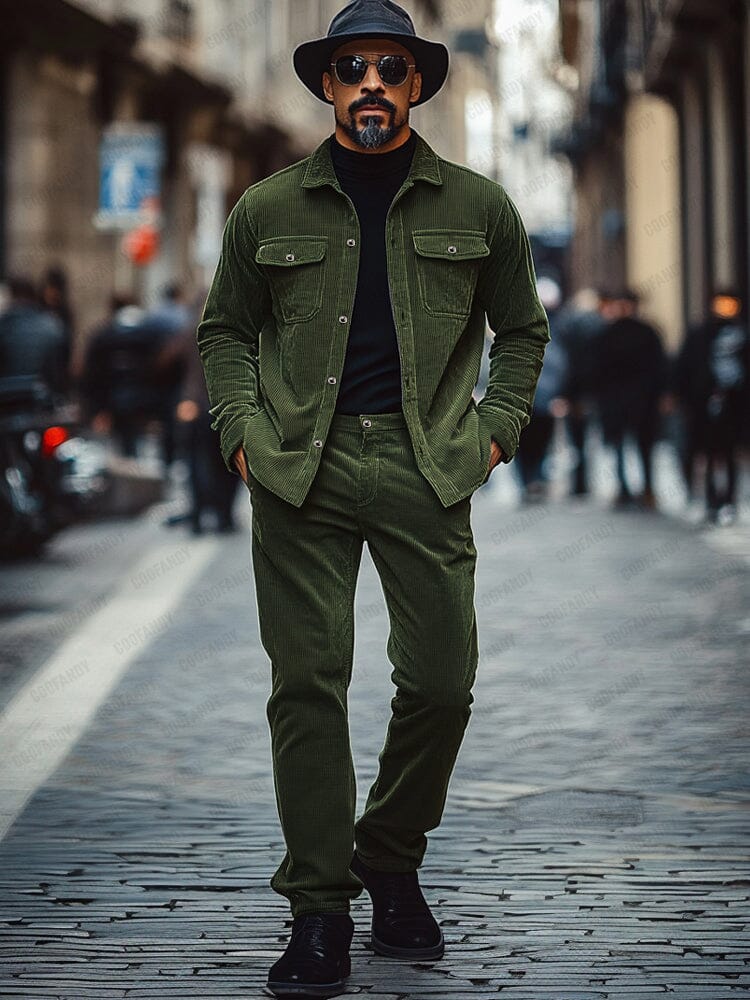 Leisure Corduroy Jacket Pants Set - Image 2