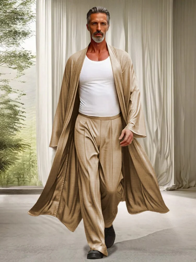 Leisure Long Outerwear and Pants Set - Image 2