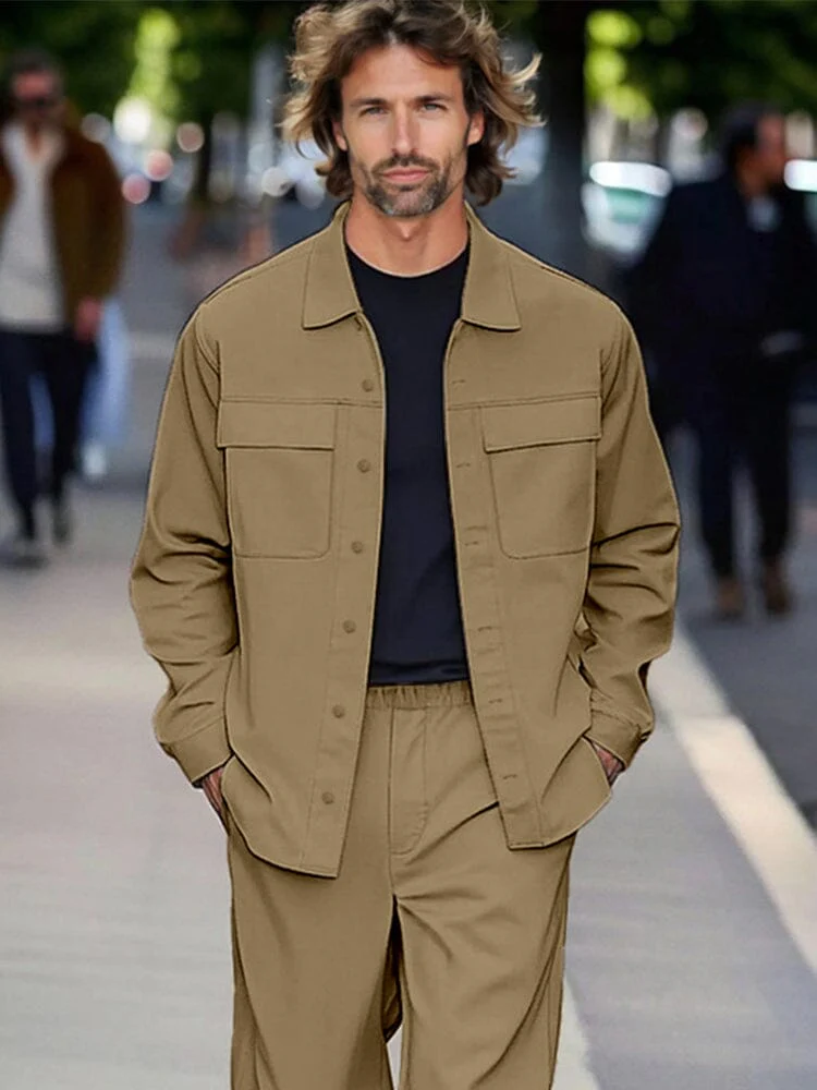 Leisure Loose Shirt Jacket Set - Image 3