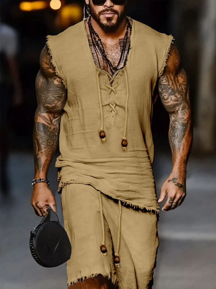 Leisure Raw Edge Design Cotton Set - Image 12