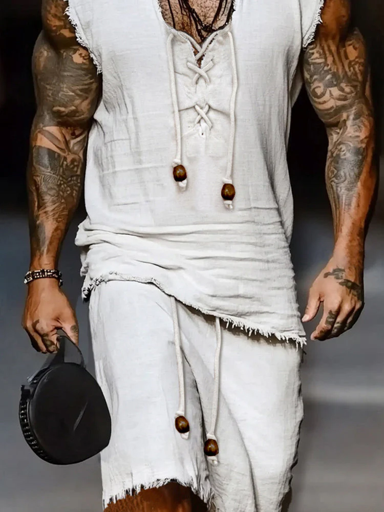 Leisure Raw Edge Design Cotton Set - Image 14