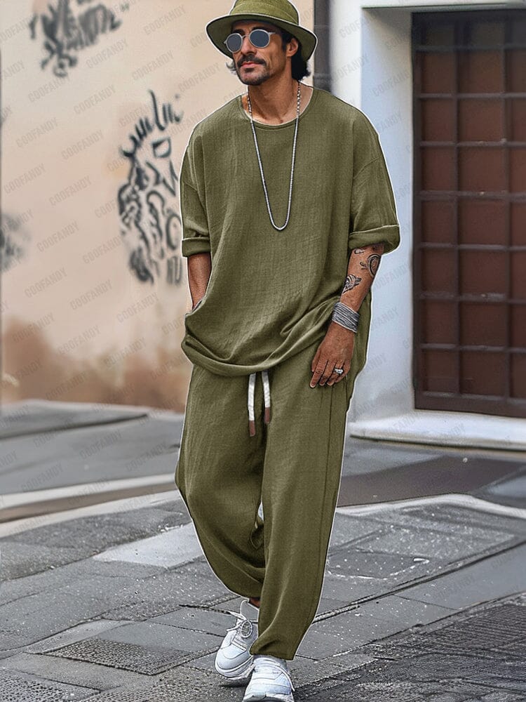 Leisure Relaxed Fit Cotton Set - Image 2