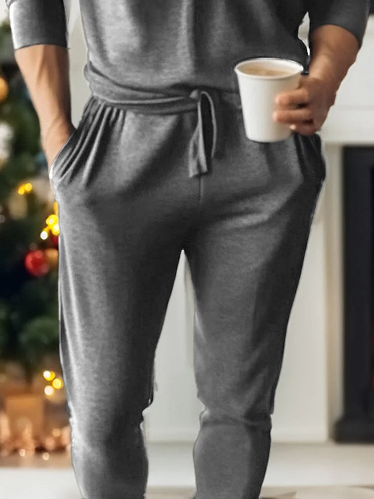 Leisure Soft V-Neck Tee Pants Set - Image 4
