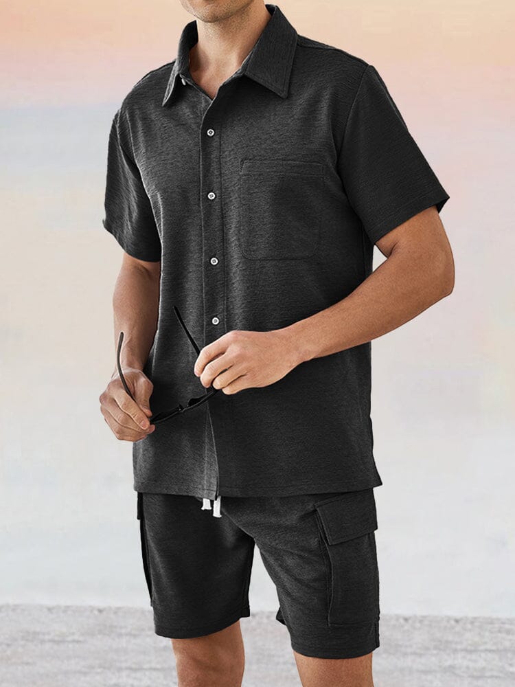 Leisure Texture 2-Piece Shirt Set - Image 2