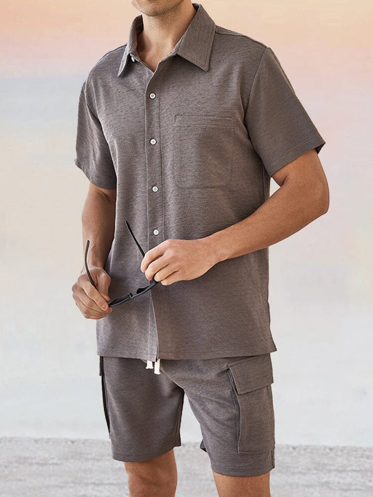 Leisure Texture 2-Piece Shirt Set - Image 3