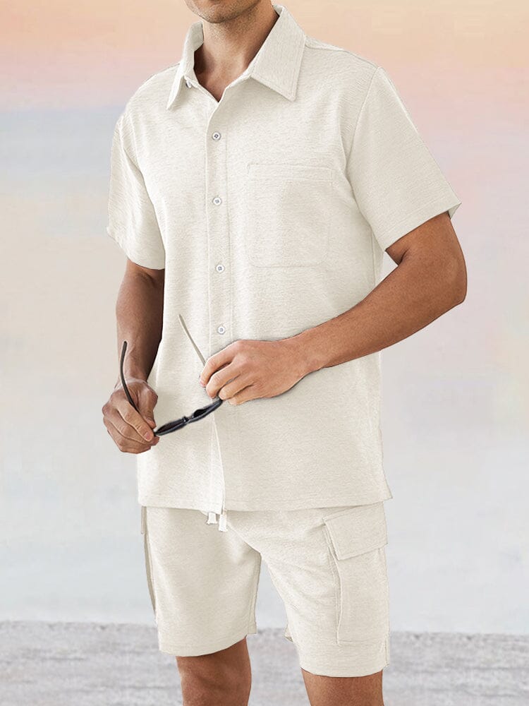 Leisure Texture 2-Piece Shirt Set - Image 4