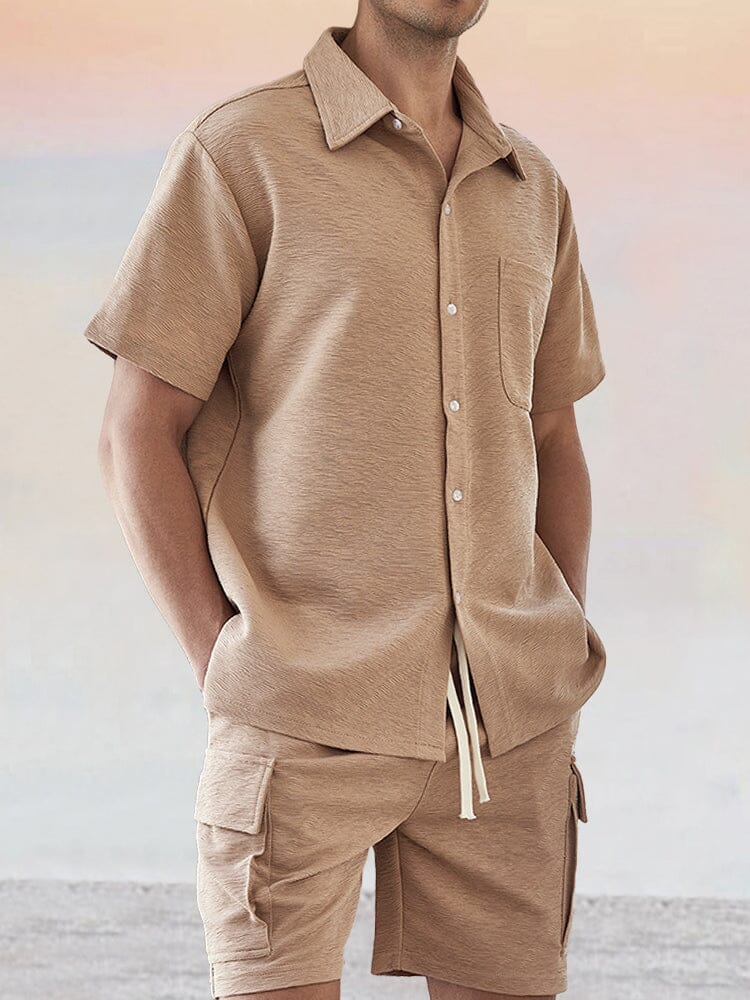 Leisure Texture 2-Piece Shirt Set - Image 5