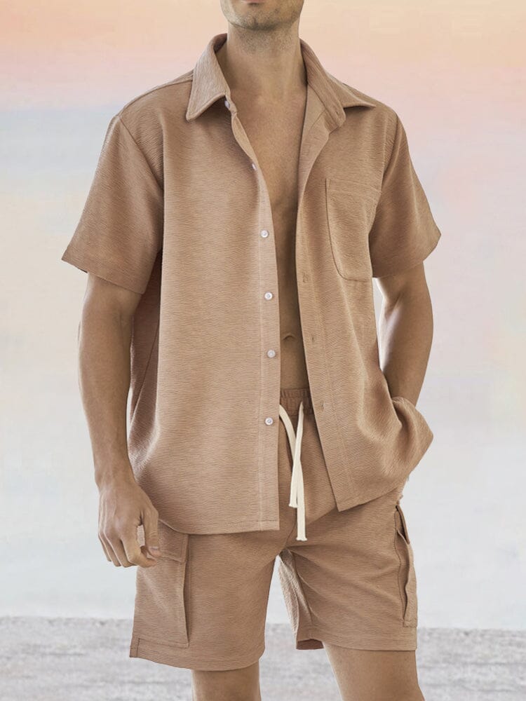 Leisure Texture 2-Piece Shirt Set - Image 6