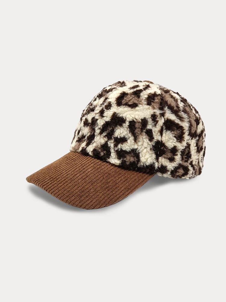 Leopard Polar Fleece Baseball Cap - Image 4