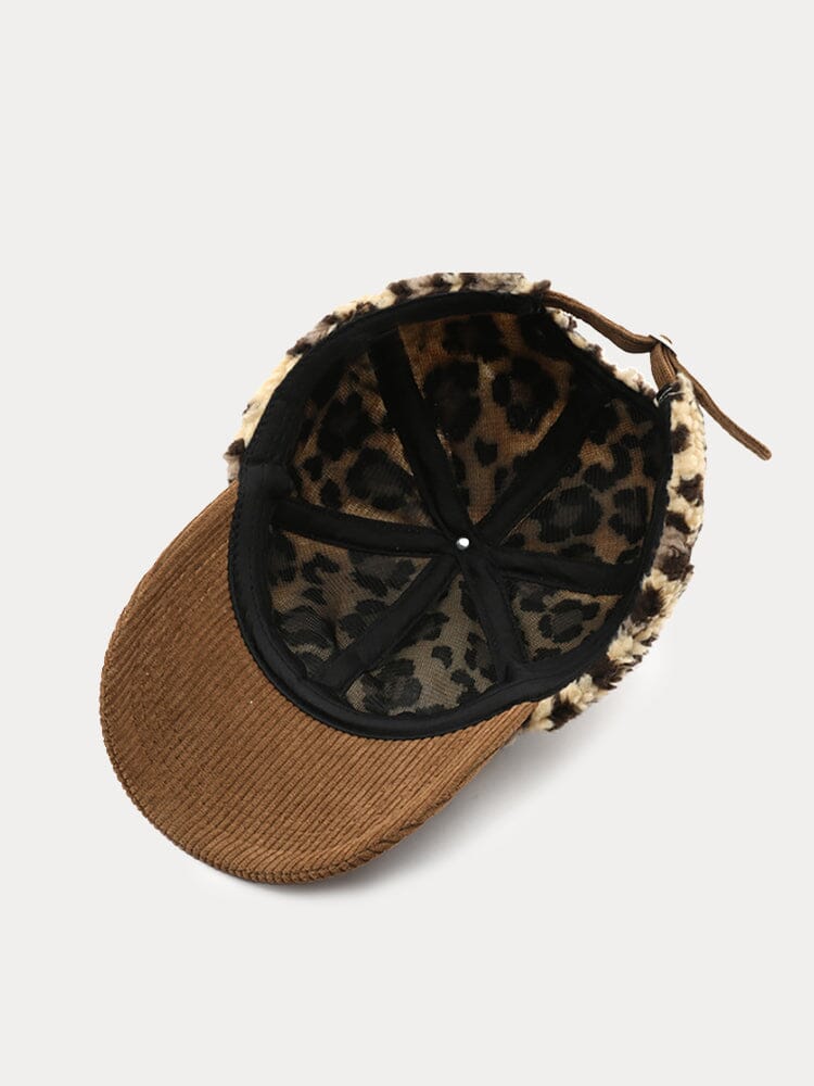 Leopard Polar Fleece Baseball Cap - Image 7