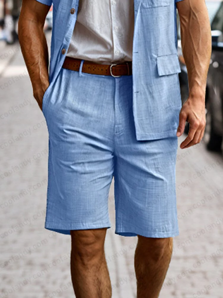 Lightweight 100% Cotton Blazer Shorts Set - Image 5