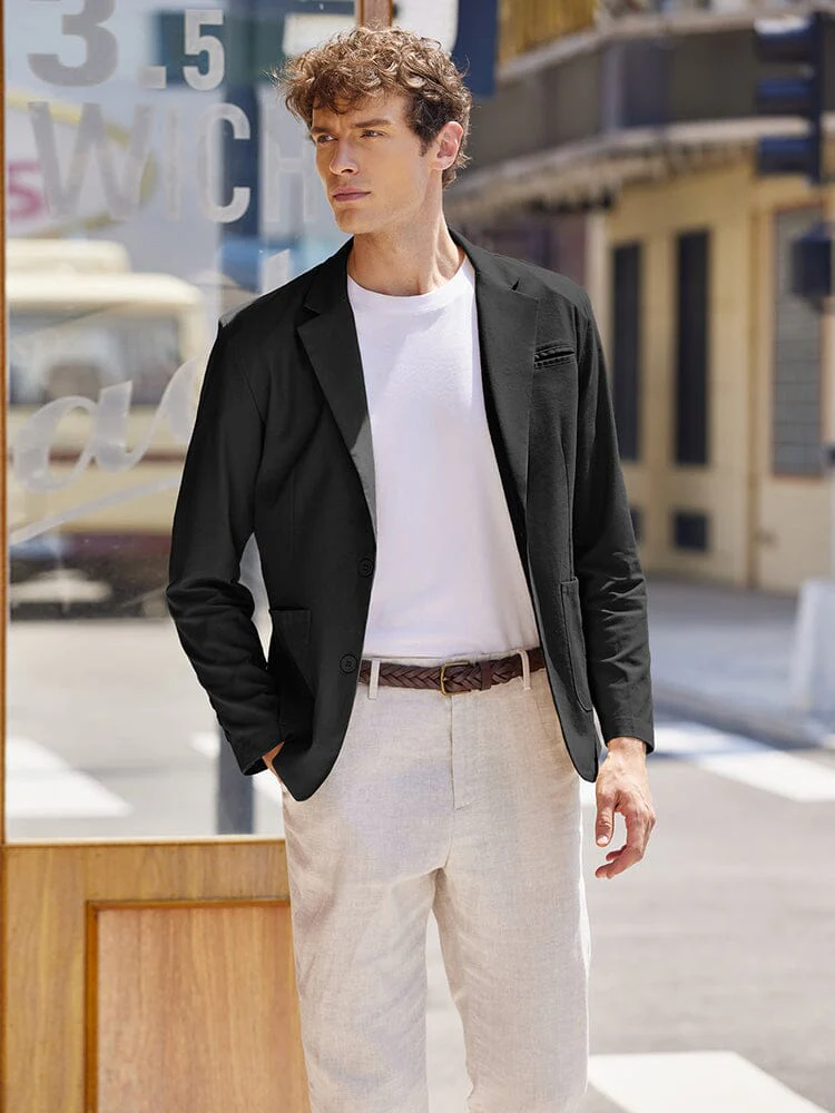Lightweight Cotton Linen Blazer Jacket (US Only) - Image 5
