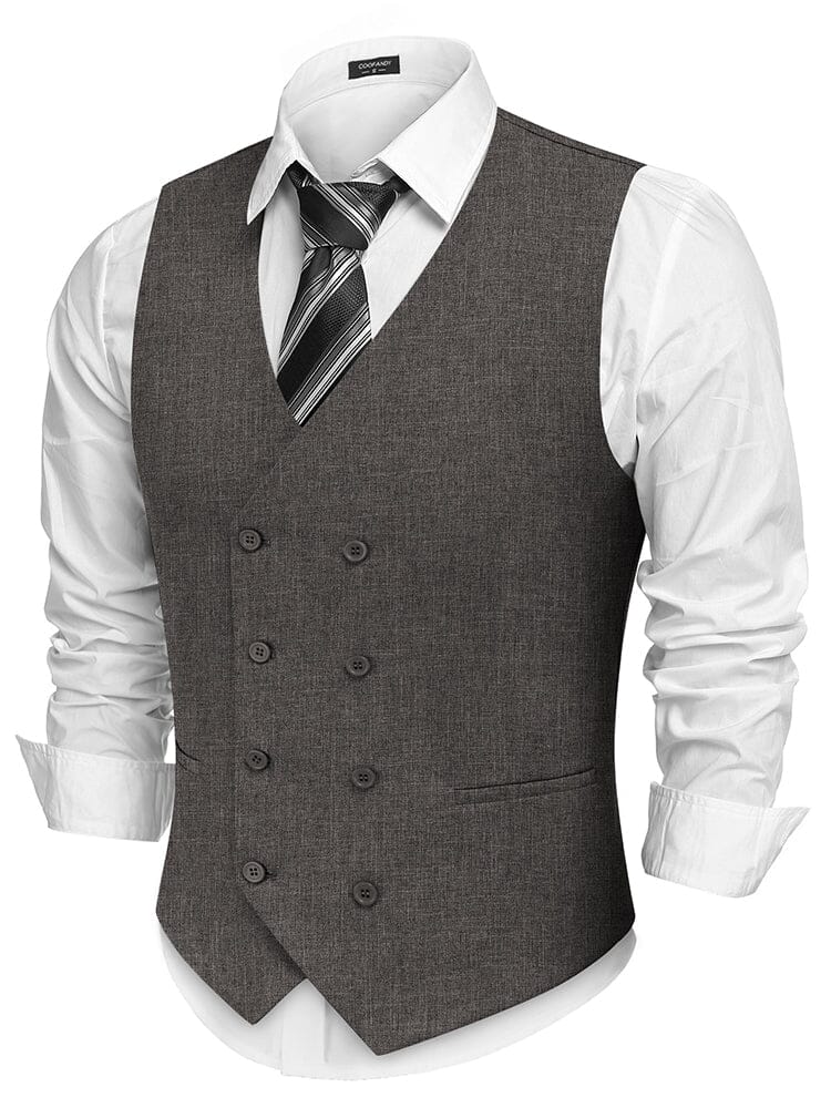 Lightweight Double Breasted Suit Vest (US Only) - Image 7