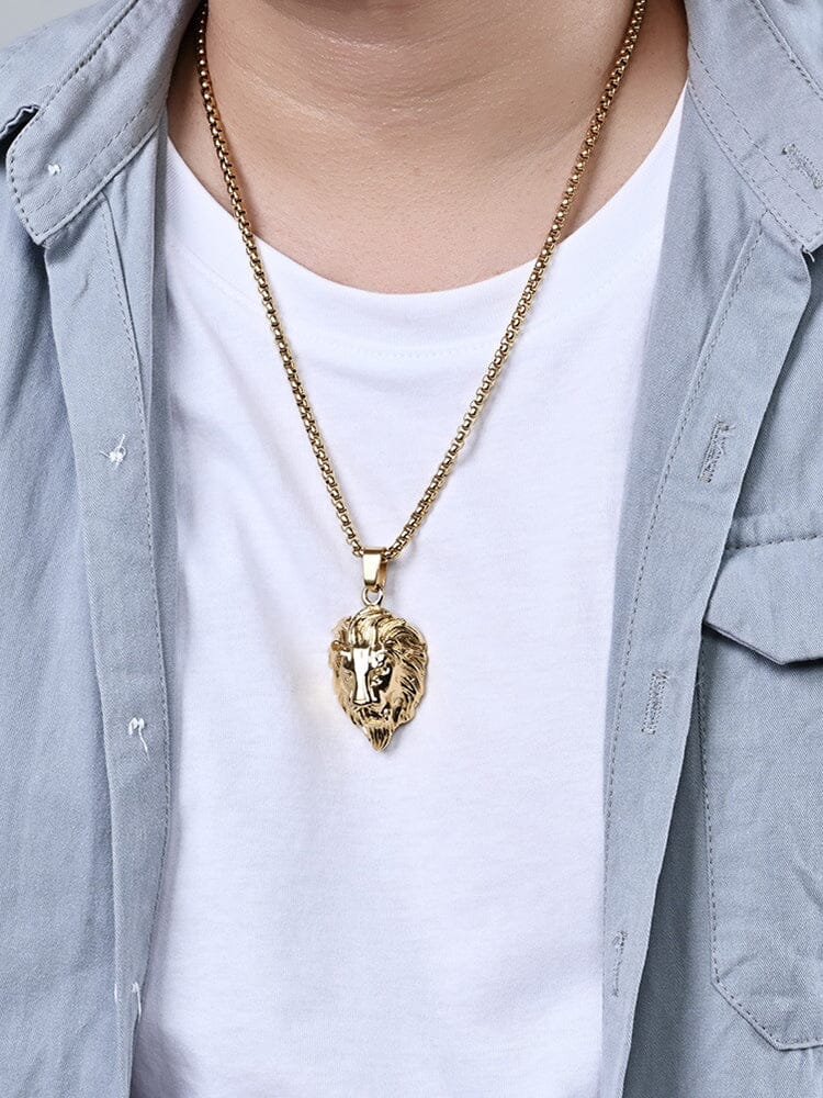 Lion Head Pendant Necklace - Image 7