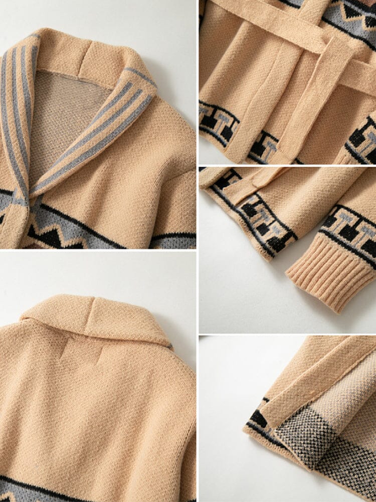 Luxe Knitted Jacquard Cardigan - Image 3