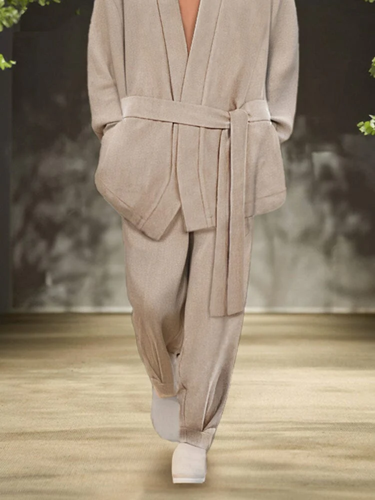 Luxury Belted 2-Piece Outfits - Image 4