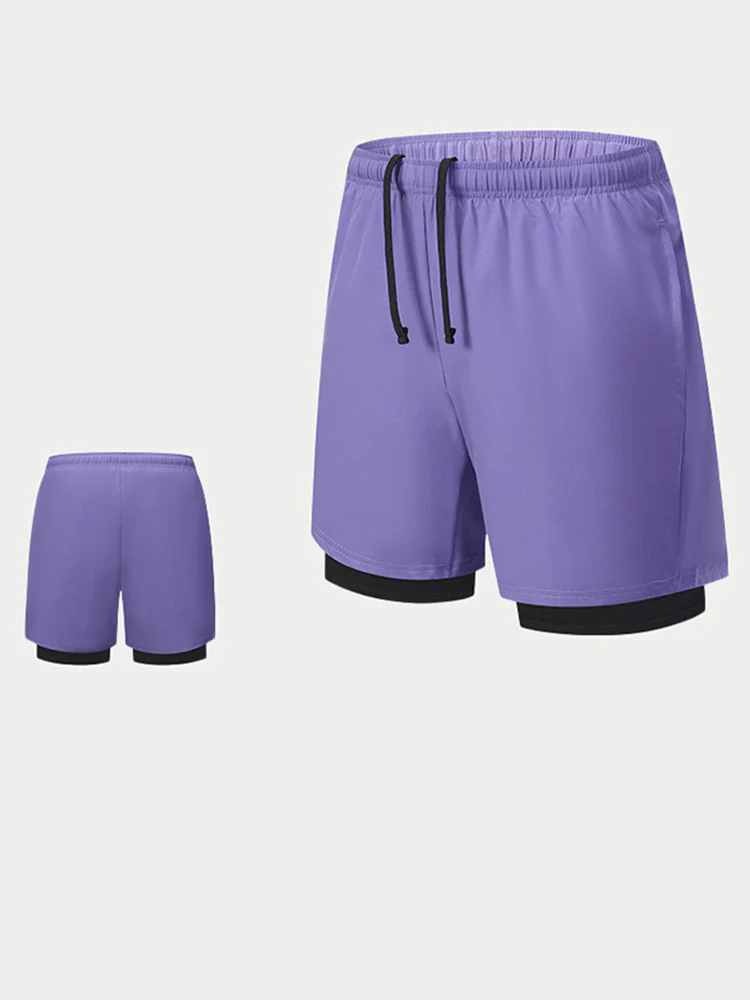 Men's 2-in-1 Lined Running Shorts - Image 8