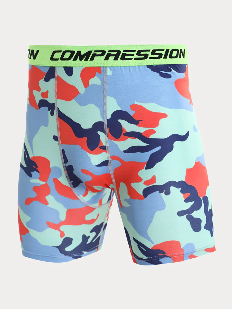 Men's Camo Compression Training Shorts - Image 14
