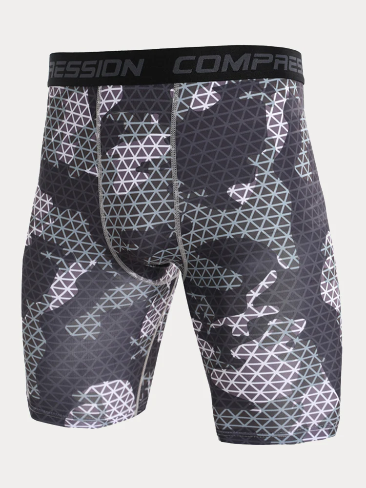 Men's Camo Compression Training Shorts - Image 3
