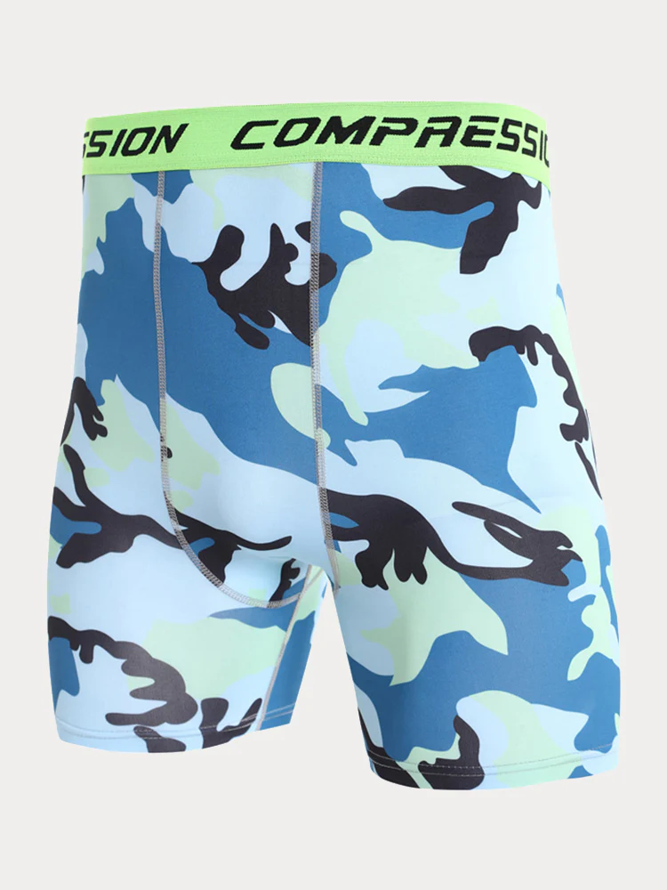 Men's Camo Compression Training Shorts - Image 4