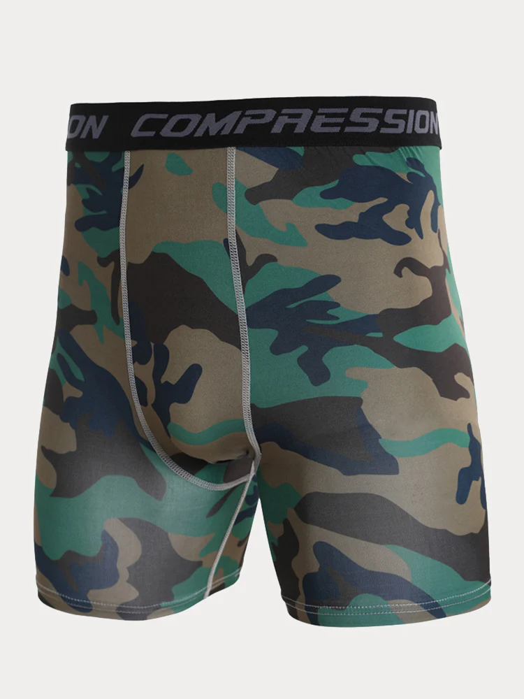 Men's Camo Compression Training Shorts - Image 9