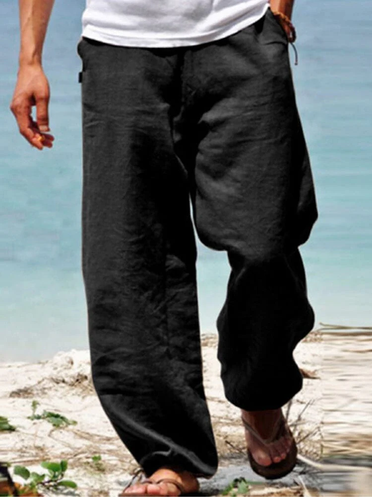 Cotton Beach Casual Trousers - Image 3