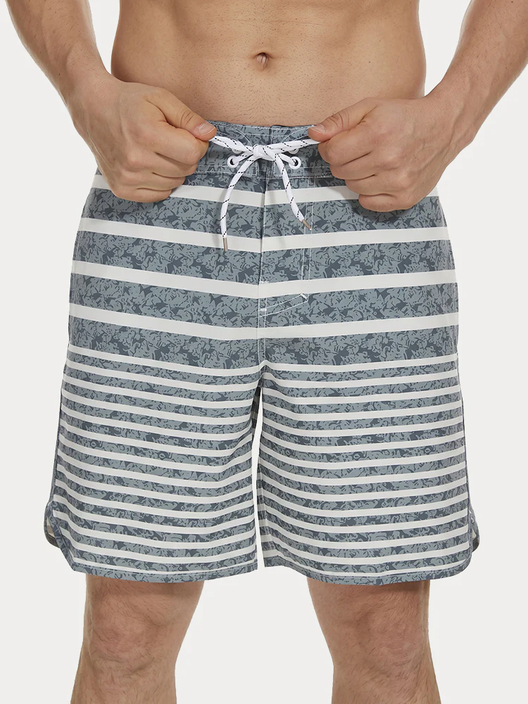 Men's Quick-Dry Multi-Pocket Printed Swim Trunks - Image 11