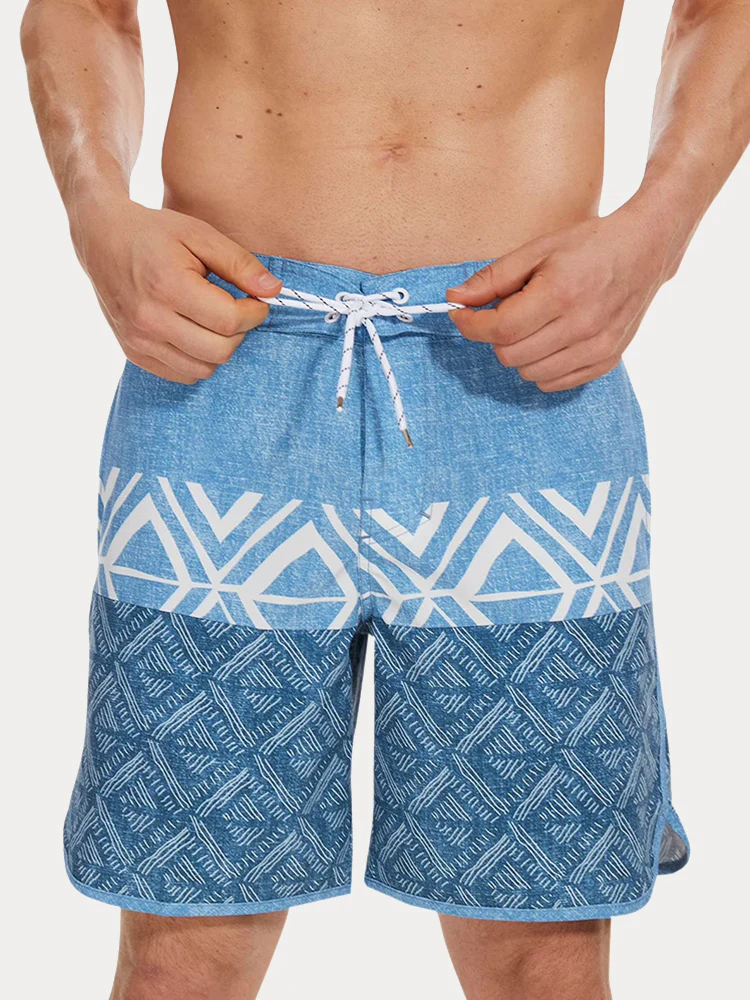 Men's Quick-Dry Multi-Pocket Printed Swim Trunks - Image 5