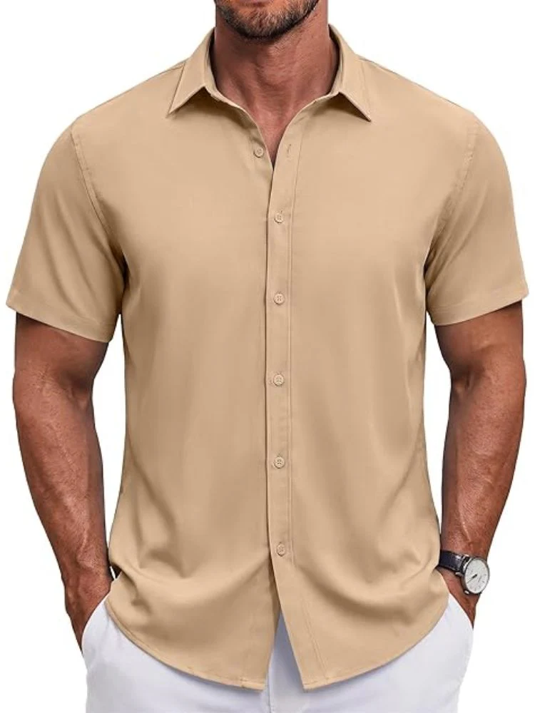 Men's Short Sleeve Casual Button-Down Shirt (US Only) - Image 16