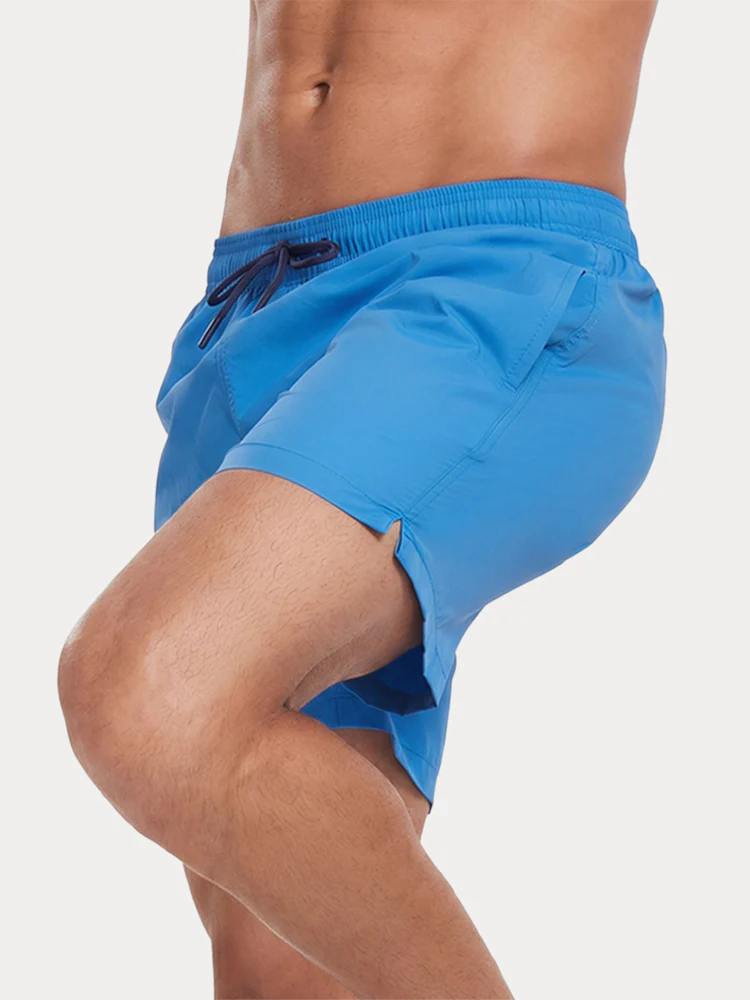 Mesh Lining Elastic Waist Beach Shorts - Image 8