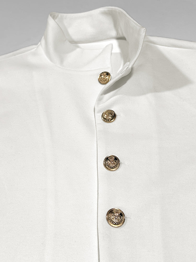 Military-Inspired Button Detail Matching Set - Image 6