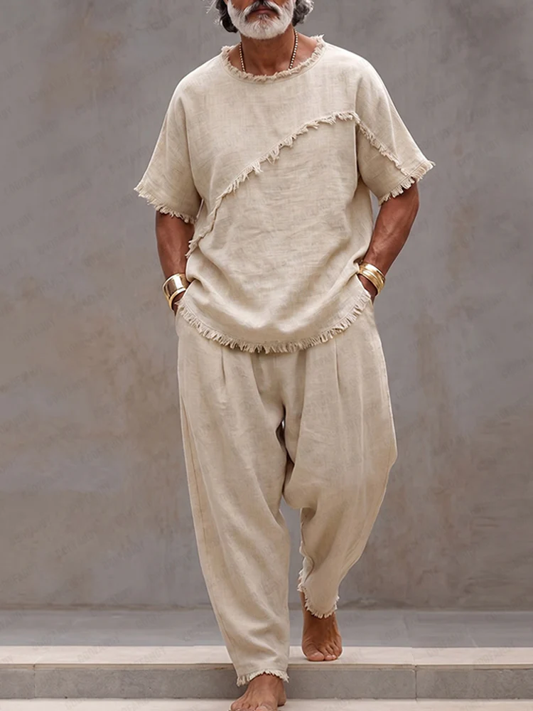 Minimalism Nature Raw Edge Cotton Matching Set - Image 3