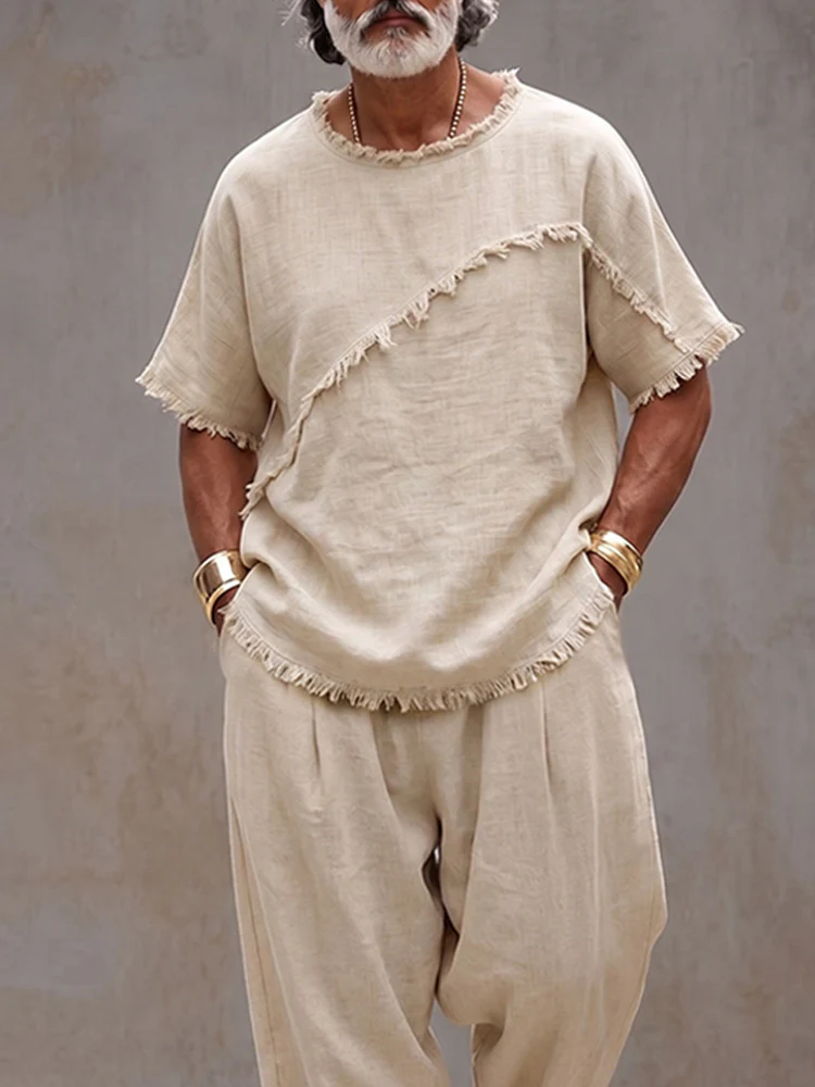Minimalism Nature Raw Edge Cotton Matching Set - Image 4
