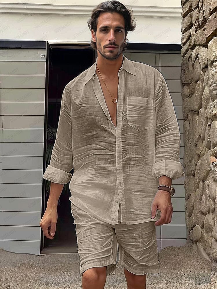 Minimalist 100% Cotton Shirt Set - Image 2