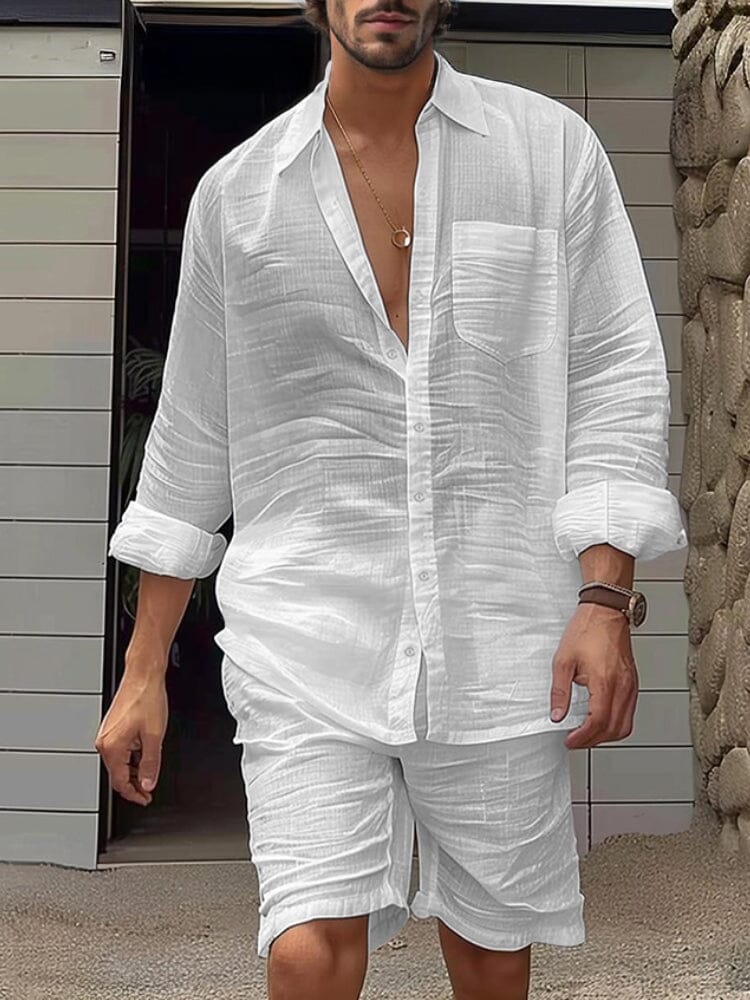 Minimalist 100% Cotton Shirt Set - Image 4