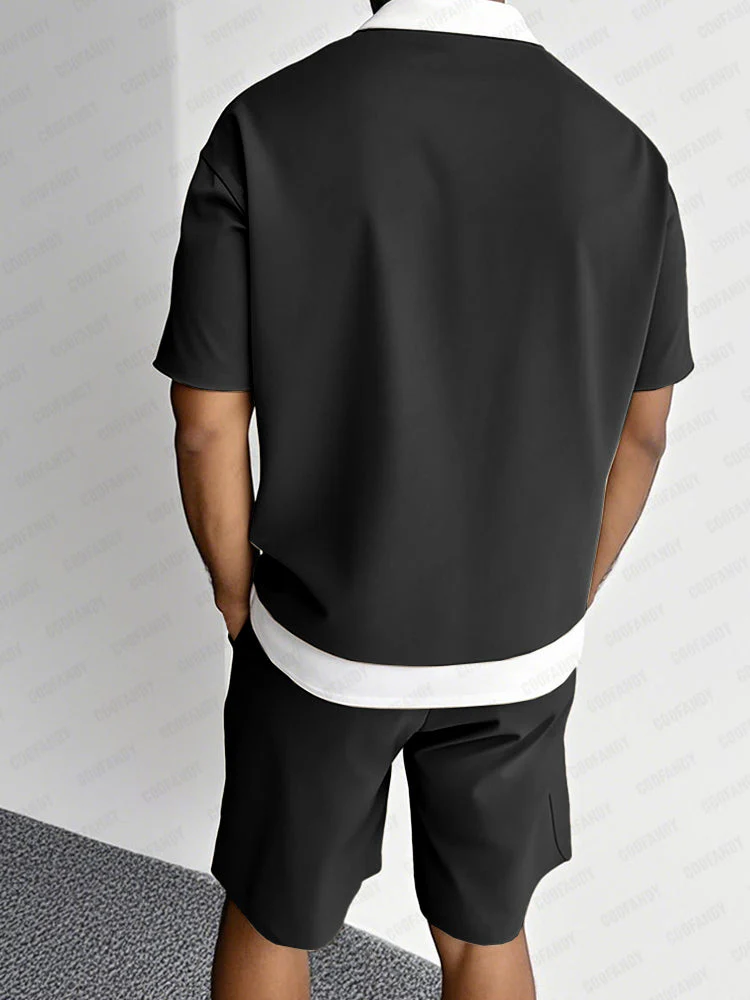 Minimalist Color Block Casual Set - Image 16