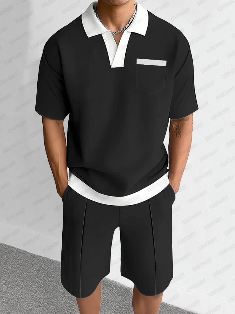 Minimalist Color Block Casual Set - Image 19