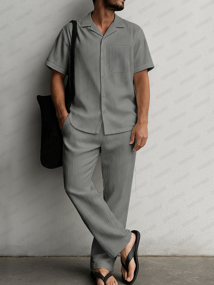 Minimalist Design Shirt Pants Set - Image 2